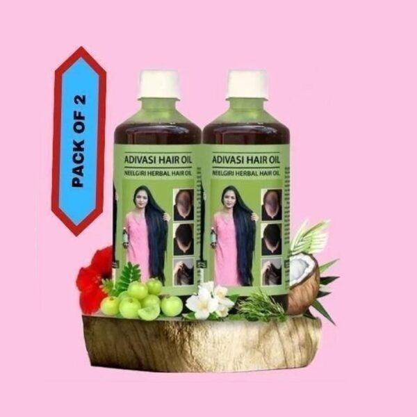 Original Adivasi Neelgiri Herbal Hair Oil – 125ml | Adivasi Ayurvedic Hair Straightening & Hair Glow Oil - Image 2