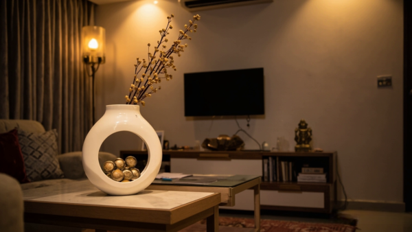 Donut-Inspired Modern Ceramic Vase