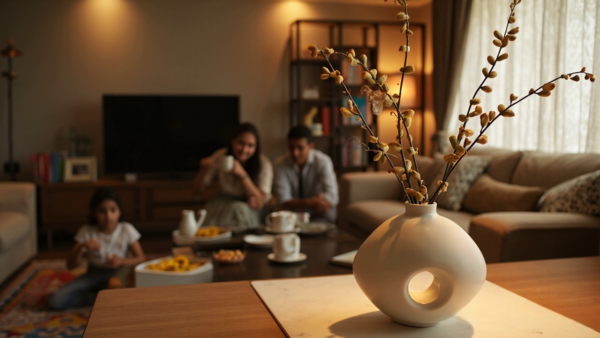 Donut-Inspired Modern Ceramic Vase - Image 3