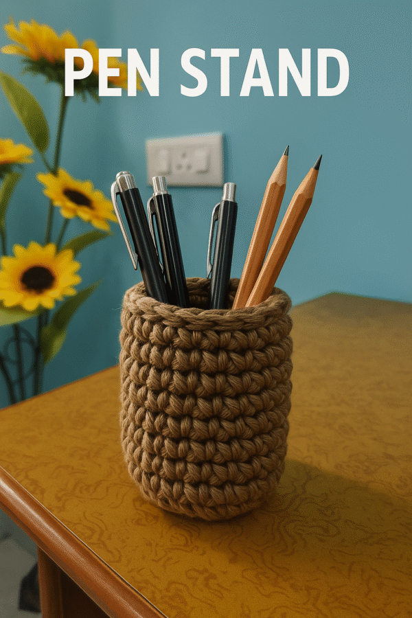 Handcrafted Sabai Grass Pen Holder – Rustic Desk Organizer for Pens, Pencils, and Stationery - Image 5