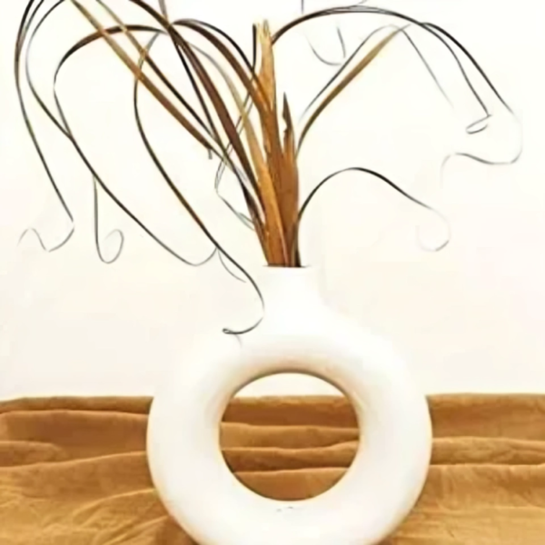 Donut-Inspired Modern Ceramic Vase - Image 7